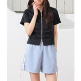 ブラック | トップス カーディガン 半袖 | Honeys