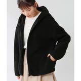 ブラック | 【ハニーズ】ボアフードブルゾン | Honeys