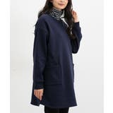 ネイビー | チュニック ワンピース 長袖 | Honeys