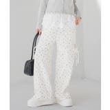 アイボリー花柄 | ボトムス パンツ セットアップ | Honeys