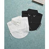 付け衿 パールビジュー レギュラーカラー | Honeys | 詳細画像10 