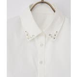 付け衿 パールビジュー レギュラーカラー | Honeys | 詳細画像12 