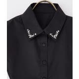 付け衿 パールビジュー レギュラーカラー | Honeys | 詳細画像14 