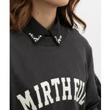 ブラック | 付け衿 パールビジュー レギュラーカラー | Honeys