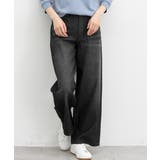 ブラック | ボトムス ワイドデニム パンツ | Honeys