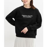 ブラック | トップス スウェット 長袖 | Honeys