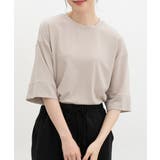 グレージュ | トップス Tシャツ 5分袖Tシャツ | Honeys