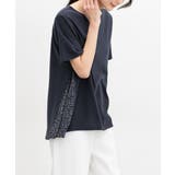 ネイビー | トップス カットソー 半袖 | Honeys