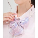 ピンクチェック | リボン スクール ワンタッチ | Honeys