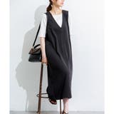 ブラック | ワンピース ジャンスカ ジャンパースカート | Honeys