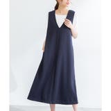 ネイビー | ワンピース ジャンスカ ジャンパースカート | Honeys