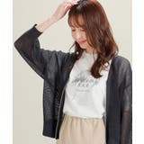 トップス カーディガン メッシュ編み | Honeys | 詳細画像8 