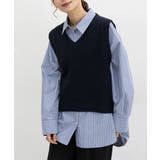 ネイビー | トップス ベスト ジレ | Honeys