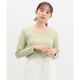 トップス 長袖 スクエアネック | Honeys | 詳細画像10 