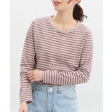 ベージュ×ピンク | トップス カットソー 長袖 | Honeys