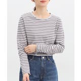 グレーボーダー | トップス カットソー 長袖 | Honeys