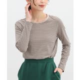 ベージュ×クロ | トップス カットソー 長袖 | Honeys