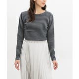 コン×グレー | トップス カットソー 長袖 | Honeys