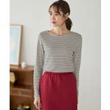 ベージュ×クロ | トップス カットソー 長袖 | Honeys