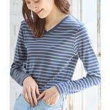 ブルーボーダー | トップス カットソー 長袖 | Honeys