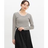 ベージュ×クロ | トップス カットソー 長袖 | Honeys
