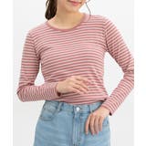 ピンク×オフ | トップス カットソー 長袖 | Honeys