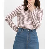 パープルボーダー | トップス Tシャツ ロンＴ | Honeys