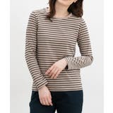 ベージュ×クロ | トップス Tシャツ ロンＴ | Honeys
