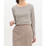 ベージュ×チャ | トップス Tシャツ ロンT | Honeys