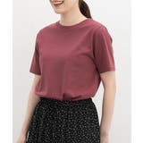 ダークピンク | トップス カットソー 半袖 | Honeys