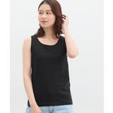 ブラック | トップス タンクトップ オーガニックコットン | Honeys