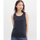 ネイビー | トップス タンクトップ オーガニックコットン | Honeys