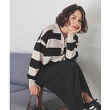 ベージュ×クロ | トップス ニット セーター | Honeys