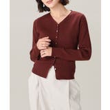 ワインレッド | トップス カーディガン 長袖 | Honeys