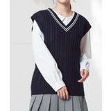 ネイビー | トップス ニット セーター | Honeys