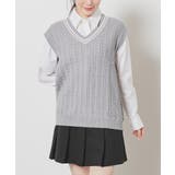 杢グレー | トップス ベスト ニット | Honeys