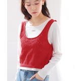 レッド | トップス ビスチェ ニット | Honeys