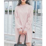 ピンク | ワンピース 長袖 ミニ丈 | Honeys