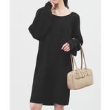 ブラック | ワンピース 長袖 ミニ丈 | Honeys