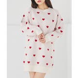 アイボリーハート | ワンピース 長袖 ミニ丈 | Honeys