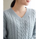 【ハニーズ】ケーブル編Ｖネック | Honeys | 詳細画像13 