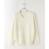 【ハニーズ】ケーブル編Ｖネック | Honeys | 詳細画像16 