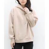 ベージュ | 【ハニーズ】裏起毛パーカー | Honeys