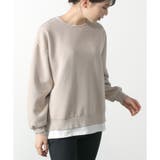 グレージュ | 【ハニーズ】レイヤード風トップス | Honeys