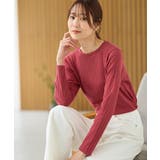 レッド | トップス カットソー 長袖 | Honeys