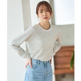 オートミール花柄 | トップス カットソー 長袖 | Honeys