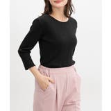 ブラック | トップス Tシャツ 7分袖Tシャツ | Honeys