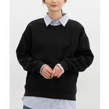 ブラック | トップス スウェット 長袖 | Honeys