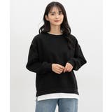 ブラック | トップス スウェット 長袖 | Honeys