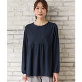 ネイビー | トップス カットソー 長袖 | Honeys